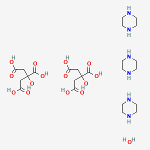 molecular formula C10H20N2O8 B1211132 Piperazine citrate hydrate CAS No. 41372-10-5
