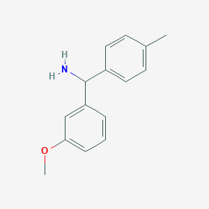 molecular formula C15H17NO B12111364 Benzenemethanamine, 3-methoxy-alpha-(4-methylphenyl)- CAS No. 1016507-23-5