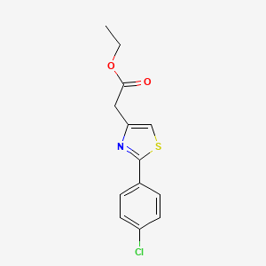 molecular formula C13H12ClNO2S B1211140 Ethyl 2-(2-(4-chlorophenyl)thiazol-4-yl)acetate CAS No. 20287-70-1