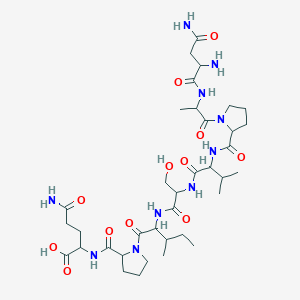 molecular formula C36H60N10O12 B12111400 H-DL-Asn-DL-Ala-DL-Pro-DL-Val-DL-Ser-DL-xiIle-DL-Pro-DL-Gln-OH 