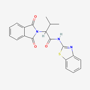molecular formula C20H17N3O3S B12111414 N-[(2Z)-1,3-benzothiazol-2(3H)-ylidene]-2-(1,3-dioxo-1,3-dihydro-2H-isoindol-2-yl)-3-methylbutanamide 