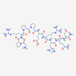 molecular formula C48H78N20O14 B12111423 H-Gly-DL-Pro-DL-Arg-DL-Pro-DL-Pro-DL-Glu-DL-Arg-DL-His-DL-Gln-DL-Ser-NH2 
