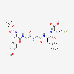 molecular formula C32H43N5O9S B12111425 Boc-DL-Tyr-Gly-Gly-DL-Phe-DL-Met-OH 