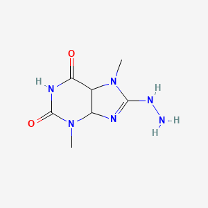 molecular formula C7H12N6O2 B12111437 8-Hydrazinyl-3,7-dimethyl-4,5-dihydropurine-2,6-dione 