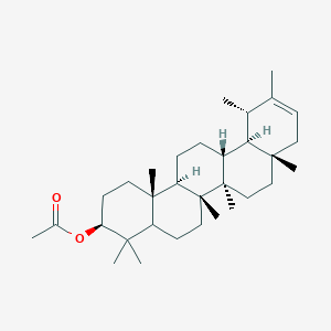 molecular formula C32H52O2 B1211145 [(3S,6aR,6aR,6bR,8aS,12S,12aR,14aR,14bR)-4,4,6a,6b,8a,11,12,14b-octamethyl-2,3,4a,5,6,6a,7,8,9,12,12a,13,14,14a-tetradecahydro-1H-picen-3-yl] acetate CAS No. 4586-65-6