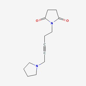 molecular formula C13H18N2O2 B1211147 N-(5-Pyrrolidinopent-3-ynyl)succinimide CAS No. 29573-76-0