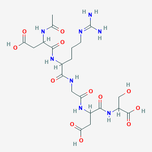 molecular formula C21H34N8O12 B12111487 Ac-DL-Asp-DL-Arg-Gly-DL-Asp-DL-Ser-OH 