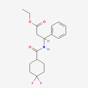 molecular formula C18H23F2NO3 B12111495 (S)-Ethyl 3-(4,4-difluorocyclohexanecarboxamido)-3-phenylpropanoate 