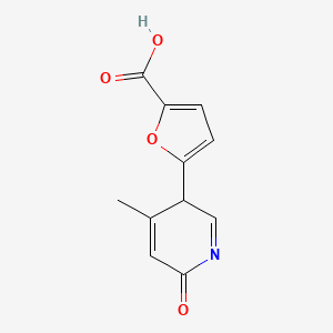 molecular formula C11H9NO4 B12111497 5-(4-methyl-6-oxo-3H-pyridin-3-yl)furan-2-carboxylic acid 