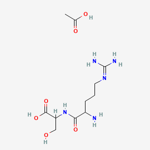 molecular formula C11H23N5O6 B12111525 H-Arg-ser-OH-acetate salt 