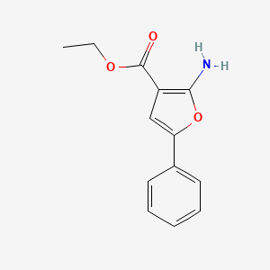 molecular formula C13H13NO3 B12111542 Ethyl 2-amino-5-phenylfuran-3-carboxylate 