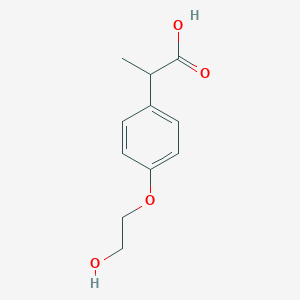 molecular formula C11H14O4 B121116 2-(4-Hydroxyethoxyphenyl)propionic acid CAS No. 144236-88-4