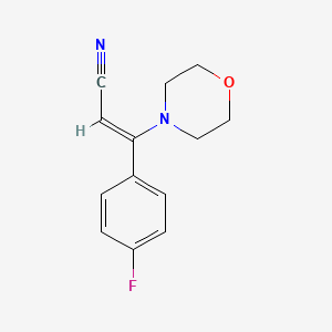 molecular formula C13H13FN2O B12111603 (Z)-3-(4-fluorophenyl)-3-morpholin-4-ylprop-2-enenitrile 