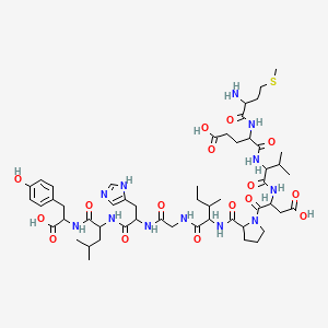 molecular formula C53H80N12O16S B12111609 H-DL-Met-DL-Glu-DL-Val-DL-Asp-DL-Pro-DL-xiIle-Gly-DL-His-DL-Leu-DL-Tyr-OH 