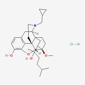 (2S,6R,14R,15R)-5-(cyclopropylmethyl)-16-(2-hydroxy-5-methylhexan-2-yl)-15-methoxy-13-oxa-5-azahexacyclo[13.2.2.12,8.01,6.02,14.012,20]icosa-8(20),9,11-trien-11-ol;hydrochloride