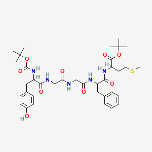 molecular formula C36H51N5O9S B12111634 Boc-DL-Tyr-Gly-Gly-DL-Phe-DL-Met-OtBu 
