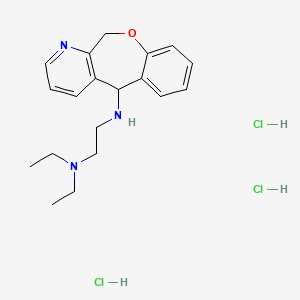 molecular formula C19H28Cl3N3O B1211165 5-((2-(Diethylamino)ethyl)amino)-5,11-dihydro(1)-benzoxepino(3,4-b)pyridine CAS No. 95968-62-0