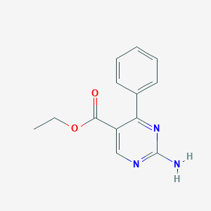 molecular formula C13H13N3O2 B12111698 Ethyl 2-amino-4-phenylpyrimidine-5-carboxylate CAS No. 77995-05-2