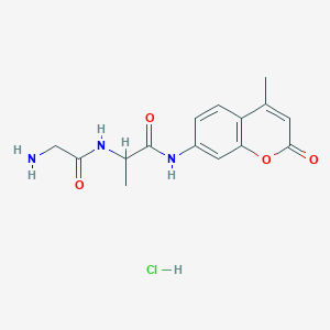 molecular formula C15H18ClN3O4 B12111770 H-Gly-Ala-AMC HCl 