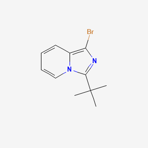 molecular formula C11H13BrN2 B12111793 Imidazo[1,5-a]pyridine, 1-bromo-3-(1,1-dimethylethyl)- CAS No. 610279-78-2
