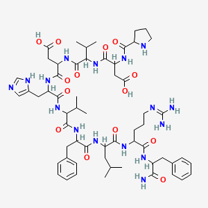 molecular formula C59H86N16O14 B12111824 H-Pro-Asp-Val-Asp-His-Val-Phe-Leu-Arg-Phe-NH2 