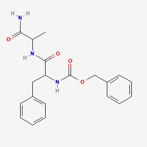 molecular formula C20H23N3O4 B12111835 benzyl N-[1-[(1-amino-1-oxopropan-2-yl)amino]-1-oxo-3-phenylpropan-2-yl]carbamate 