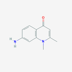 molecular formula C11H12N2O B12111861 7-Amino-1,2-dimethylquinolin-4(1H)-one 
