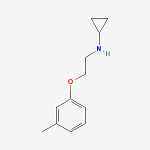 molecular formula C12H17NO B12111915 Cyclopropyl-(2-m-tolyloxyethyl)amine 