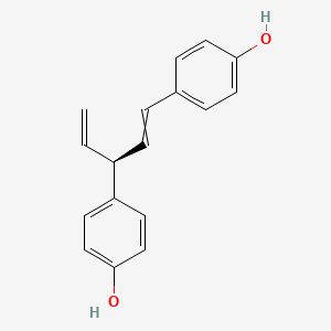 molecular formula C17H16O2 B1211192 4-[(3S)-3-(4-hydroxyphenyl)penta-1,4-dienyl]phenol 
