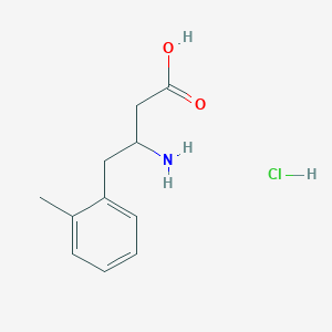 molecular formula C11H16ClNO2 B12111925 3-Amino-4-(2-methylphenyl)butanoic acid hydrochloride 