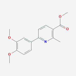 molecular formula C16H17NO4 B12111929 Methyl 6-(3,4-dimethoxyphenyl)-2-methylnicotinate 