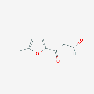 molecular formula C8H8O3 B12111930 2-Furanpropanal, 5-methyl-beta-oxo- 
