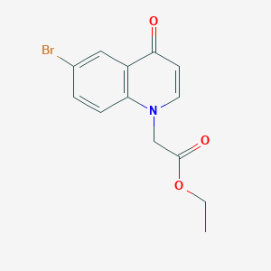 molecular formula C13H12BrNO3 B12111973 Ethyl 2-(6-bromo-4-oxoquinolin-1(4H)-yl)acetate 