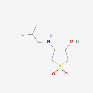 molecular formula C8H17NO3S B12111978 4-Isobutylamino-1,1-dioxo-tetrahydrothiophen-3-ol CAS No. 503430-11-3