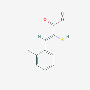 molecular formula C10H10O2S B12111986 2-Propenoic acid, 2-mercapto-3-(2-methylphenyl)-, (2Z)- 