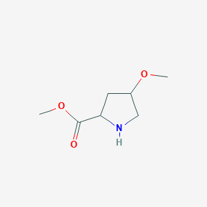 molecular formula C7H13NO3 B12111993 Methyl 4-methoxypyrrolidine-2-carboxylate 