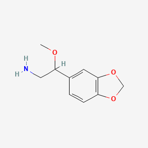 molecular formula C10H13NO3 B12112016 1,3-Benzodioxole-5-ethanamine, beta-methoxy- CAS No. 73304-06-0