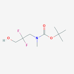 molecular formula C9H17F2NO3 B12112026 tert-Butyl (2,2-difluoro-3-hydroxypropyl)(methyl)carbamate 