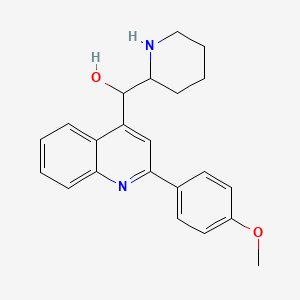 molecular formula C22H24N2O2 B1211206 (2-(4-Methoxyphenyl)-4-quinolinyl)(2-piperidinyl)methanol 