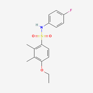 molecular formula C16H18FNO3S B1211207 4-ethoxy-N-(4-fluorophenyl)-2,3-dimethylbenzenesulfonamide 