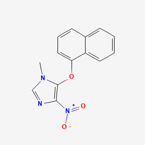 molecular formula C14H11N3O3 B1211209 1-Methyl-5-(1-naphthalenyloxy)-4-nitroimidazole 