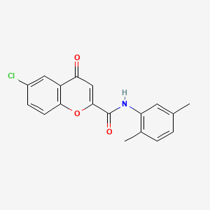 molecular formula C18H14ClNO3 B12112107 6-chloro-N-(2,5-dimethylphenyl)-4-oxo-4H-chromene-2-carboxamide 