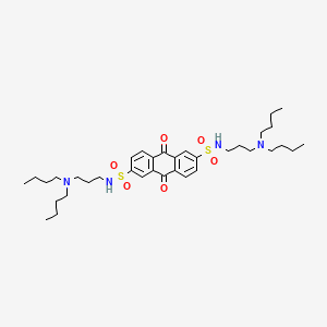 B1211214 N,N'-Bis(3-(dibutylamino)propyl)-9,10-dihydro-9,10-dioxo-2,6-anthracenedisulfonamide dihydrochloride CAS No. 63908-20-3