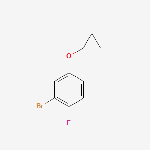 molecular formula C9H8BrFO B12112150 2-Bromo-4-cyclopropoxy-1-fluorobenzene 