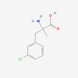 molecular formula C10H12ClNO2 B12112167 Phenylalanine, 3-chloro-alpha-methyl- CAS No. 30118-15-1