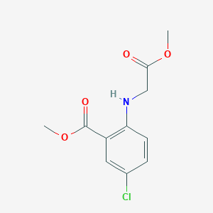 molecular formula C11H12ClNO4 B12112203 Methyl 5-chloro-2-[(2-methoxy-2-oxoethyl)amino]benzoate 