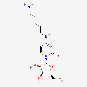 molecular formula C14H24N4O5 B1211221 N(4)(5-Amino-pentyl)cytidine CAS No. 65842-82-2