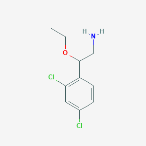 molecular formula C10H13Cl2NO B12112227 Benzeneethanamine, 2,4-dichloro-beta-ethoxy- CAS No. 24065-47-2
