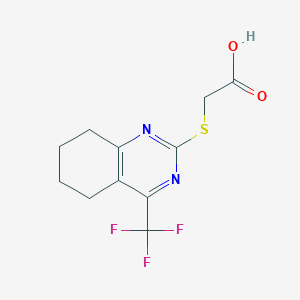 molecular formula C11H11F3N2O2S B12112243 2-{[4-(Trifluoromethyl)-5,6,7,8-tetrahydroquinazolin-2-yl]sulfanyl}acetic acid 