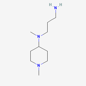 molecular formula C10H23N3 B12112275 N-Methyl-N-(1-methyl-piperidin-4-YL)-propane-1,3-diamine 